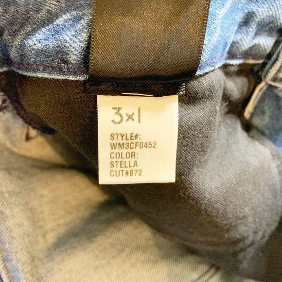 3 x 1 Jeans Fringe Straight Crop Stella Sz 27 - Picture 7 of 12